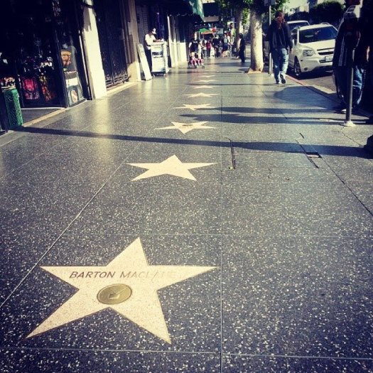 Walk of Fame. I will shine like stars, because I am a child of the Light of the World. ;) We should walk in the light!